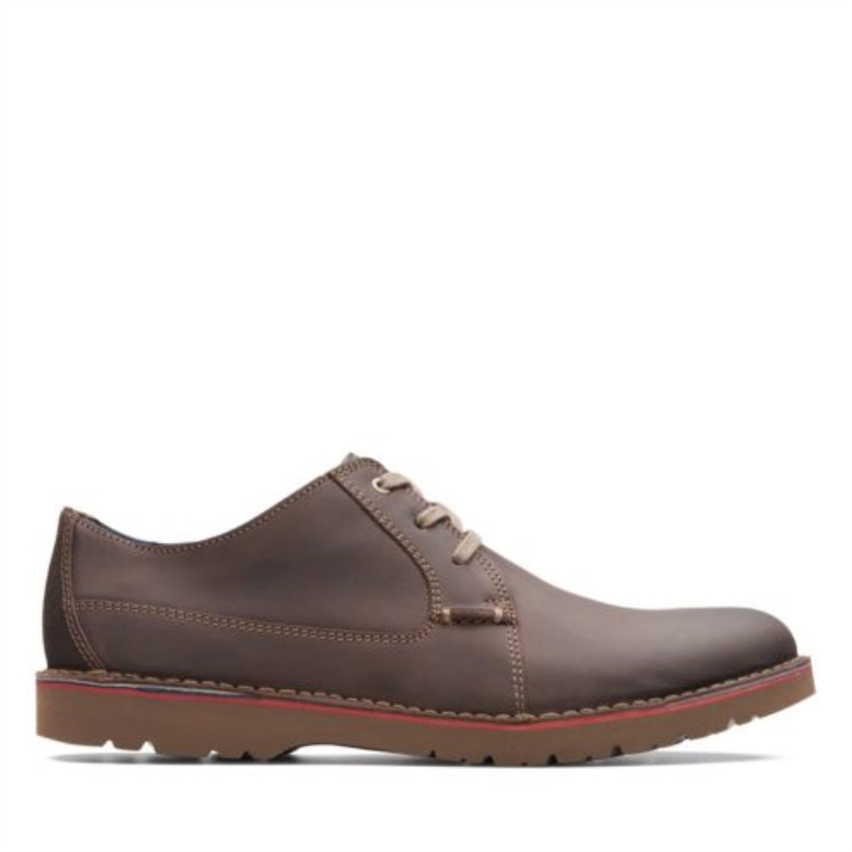 Vargo Plain Clarks Dunkelbraunes Leder