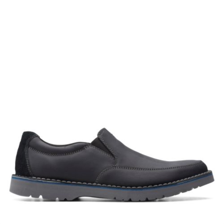 Vargo Step Schwarzes Leder Clarks