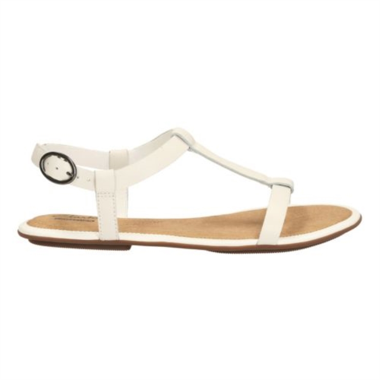 Weißes Leder Clarks Risi Hop