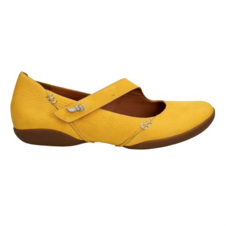 Gelbes Leder Clarks Felicia Plum