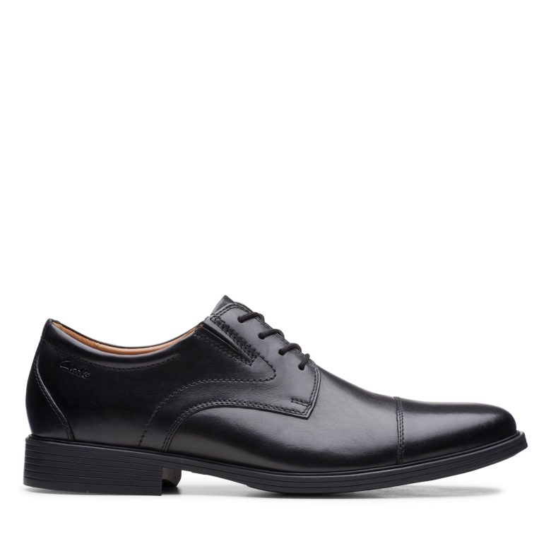 Clarks Whiddon Cap Aus Schwarzem Leder