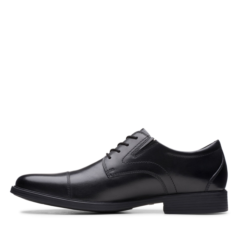 Clarks Whiddon Cap Aus Schwarzem Leder