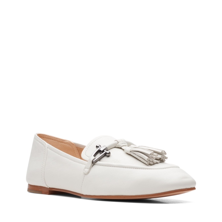 Pure2 Quaste Aus Weißem Leder Clarks