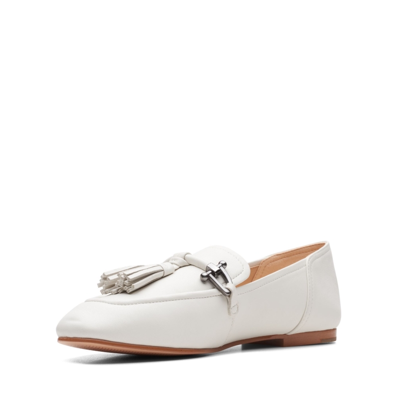 Pure2 Quaste Aus Weißem Leder Clarks