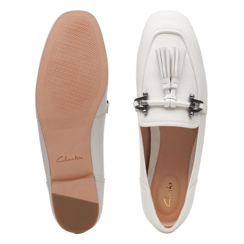 Pure2 Quaste Aus Weißem Leder Clarks