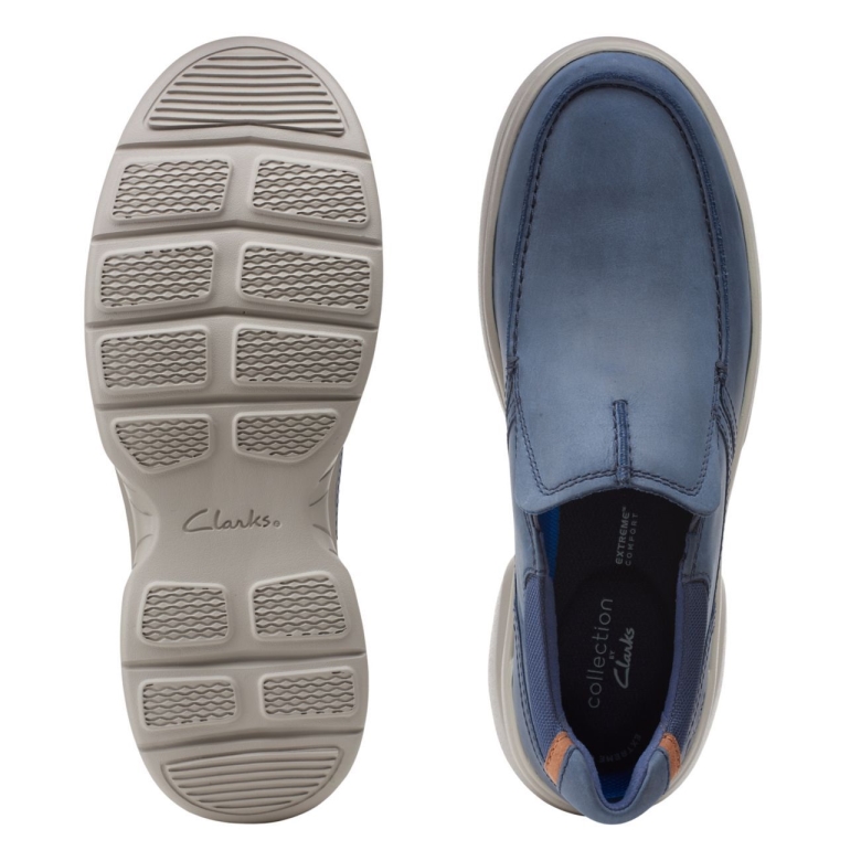 Bradley Free Clarks Marineblaues Leder