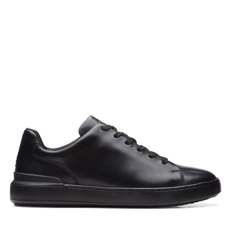 Schwarz/schwarze Clarks Court Lite-spitze