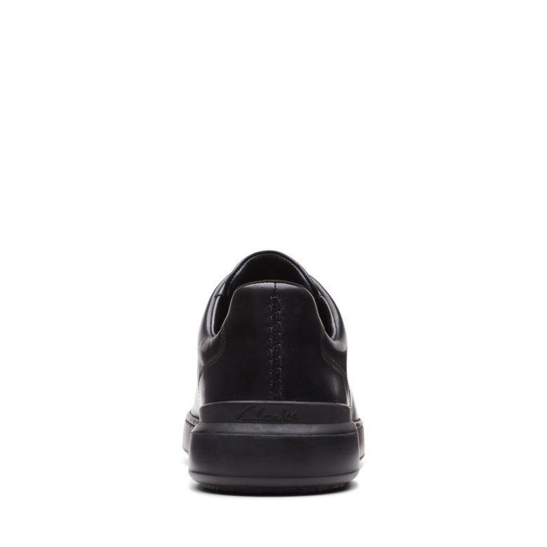 Schwarz/schwarze Clarks Court Lite-spitze