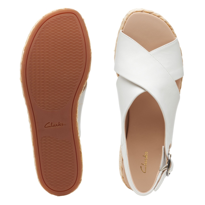 Clarks Kimmei Cross Weißes Leder