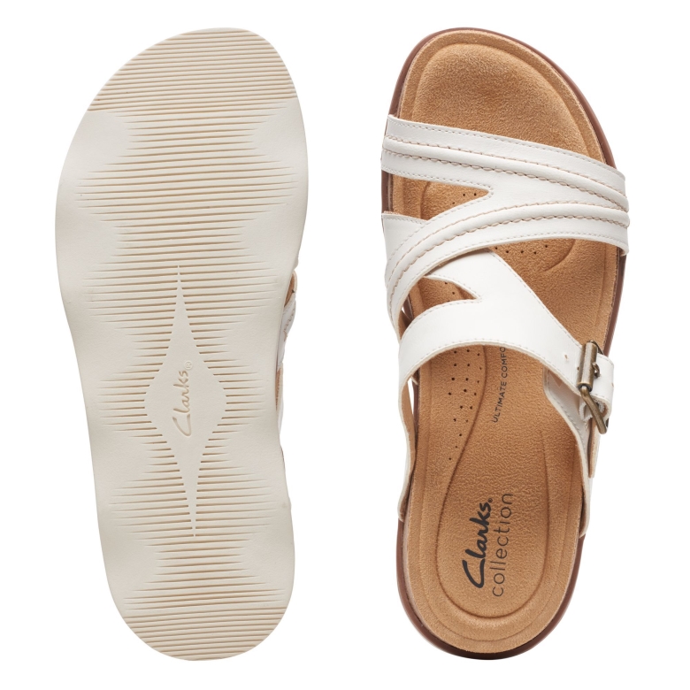 Weißes Leder Clarks Brynn Hope