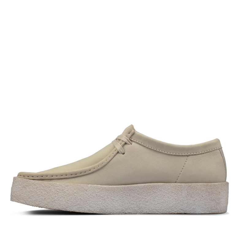 Weiße Clarks Wallabee Tasse Aus Nubukleder