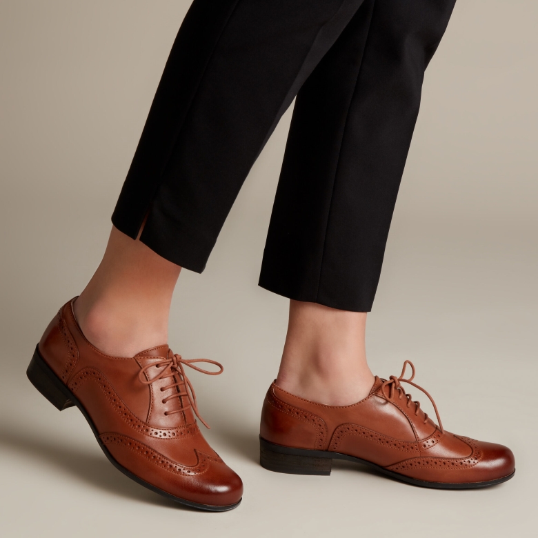 Dunkelbraunes Leder Clarks Hamble Oak