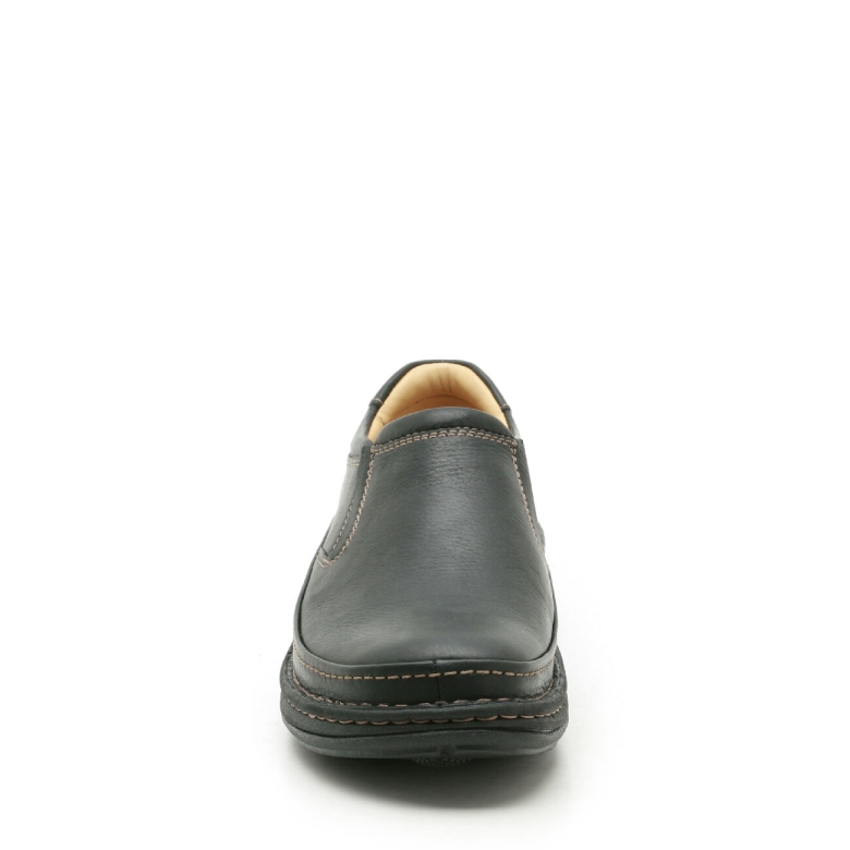 Natur Easy Clarks Schwarzes Leder