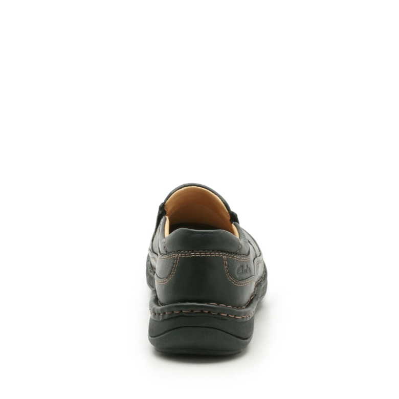 Natur Easy Clarks Schwarzes Leder