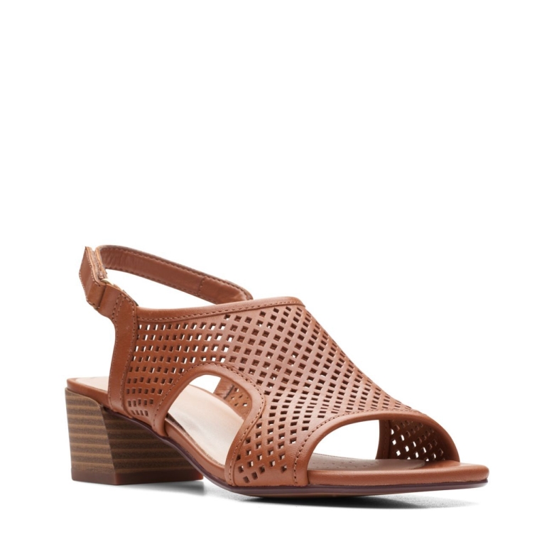 Hellbraunes Leder Clarks Carolleigh Star