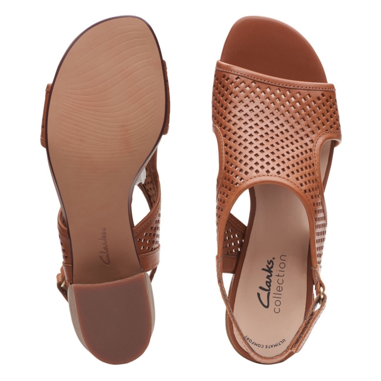 Hellbraunes Leder Clarks Carolleigh Star