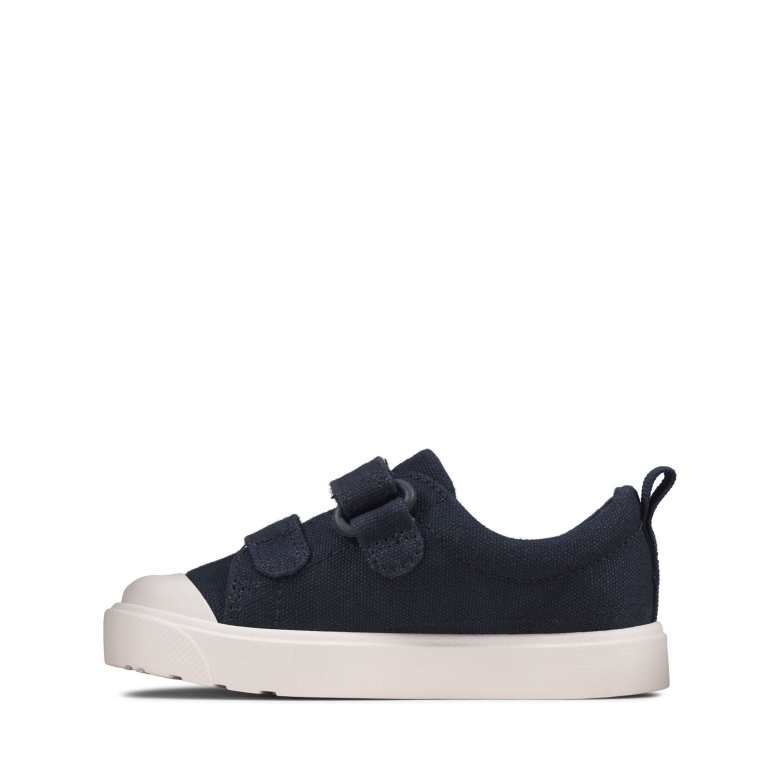 City Bright T Clarks Navy Canvas