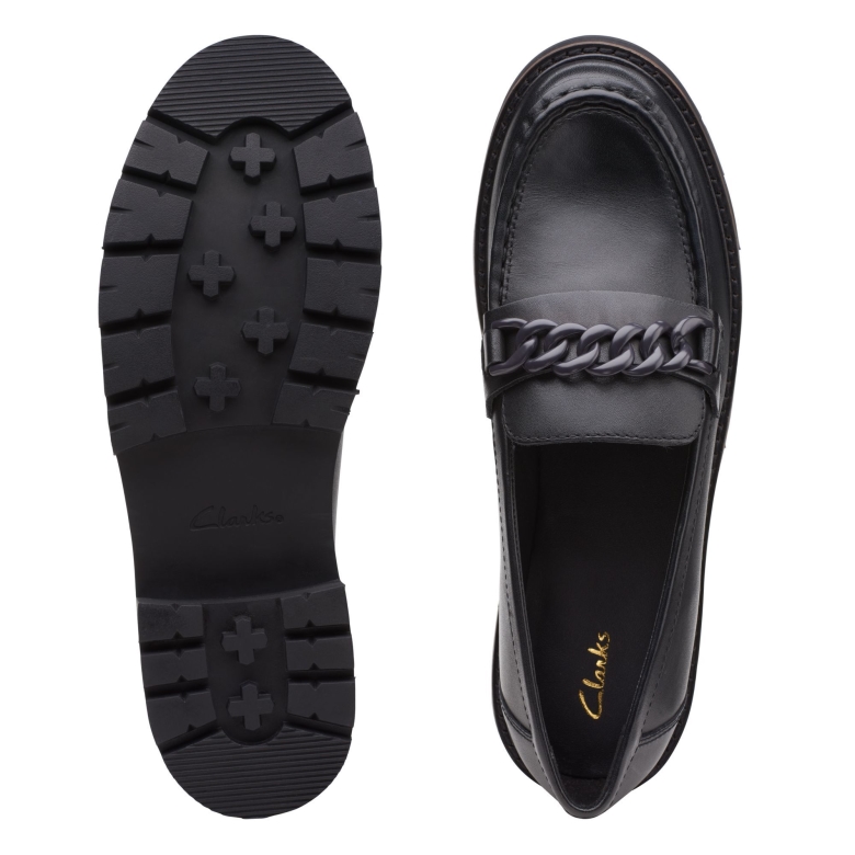 Orianna Edge Schwarzes Leder Clarks