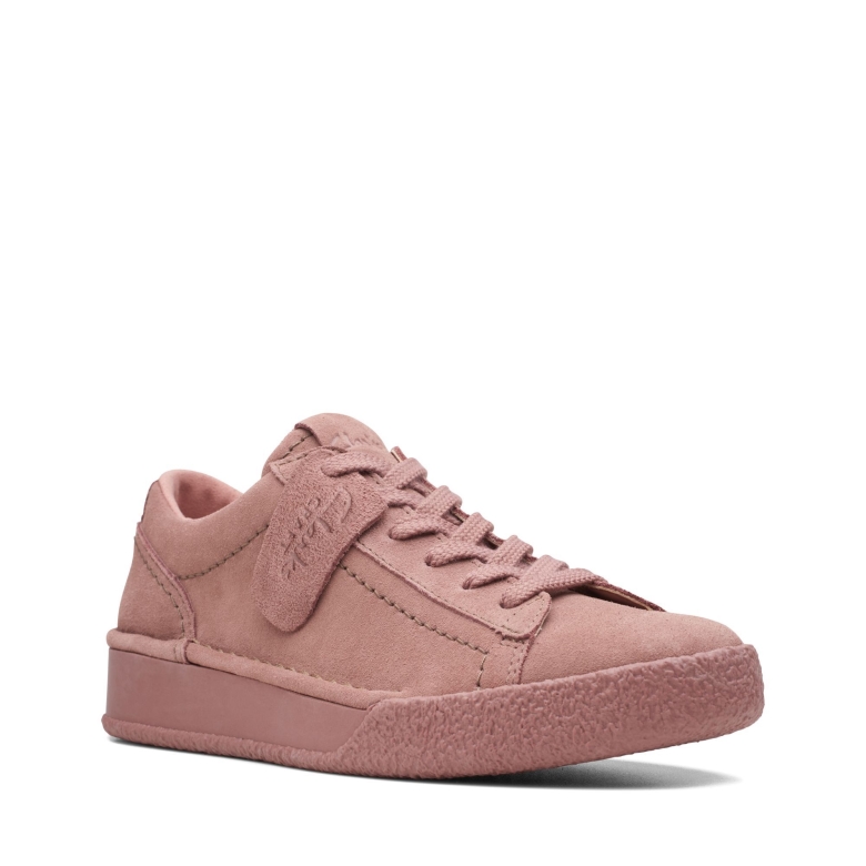 Malvenfarbene Wildleder Craft Cup Walk Clarks