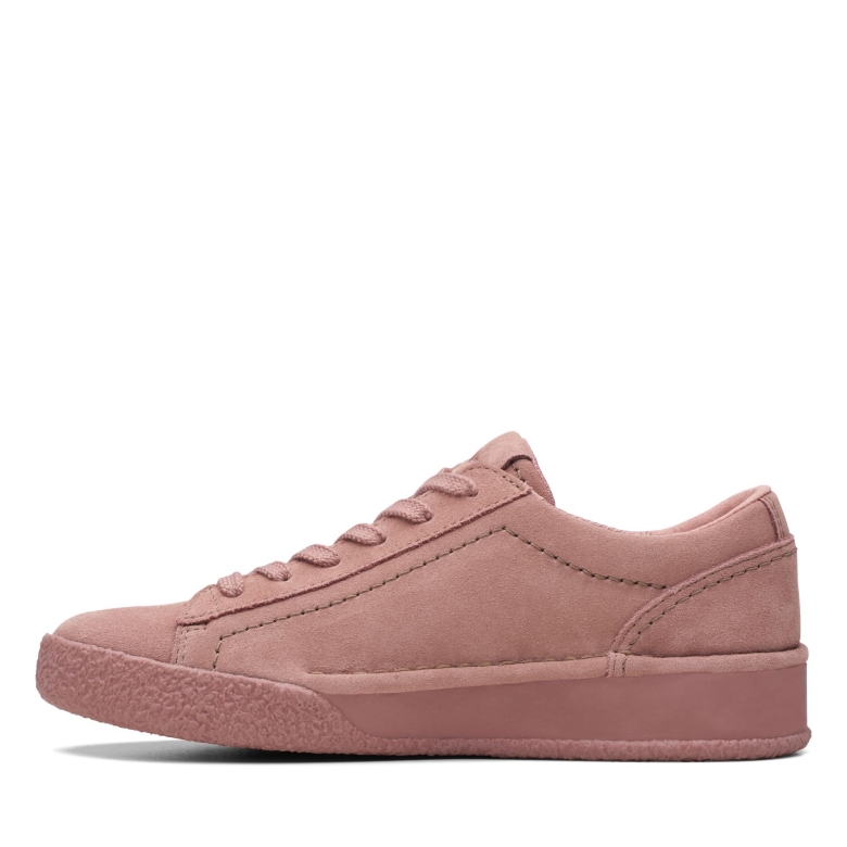 Malvenfarbene Wildleder Craft Cup Walk Clarks