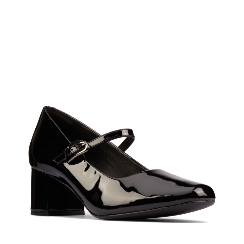 Transparente 55 Schnalle Clarks Schwarzes Patent