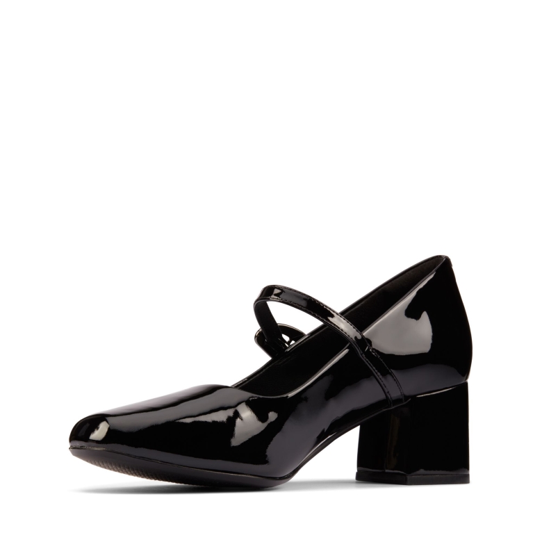 Transparente 55 Schnalle Clarks Schwarzes Patent