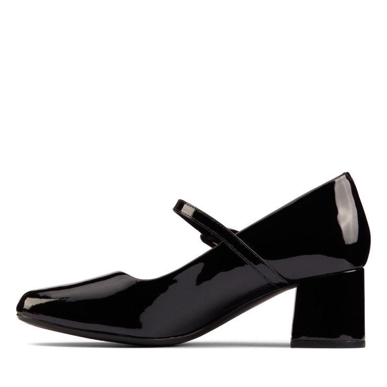 Transparente 55 Schnalle Clarks Schwarzes Patent