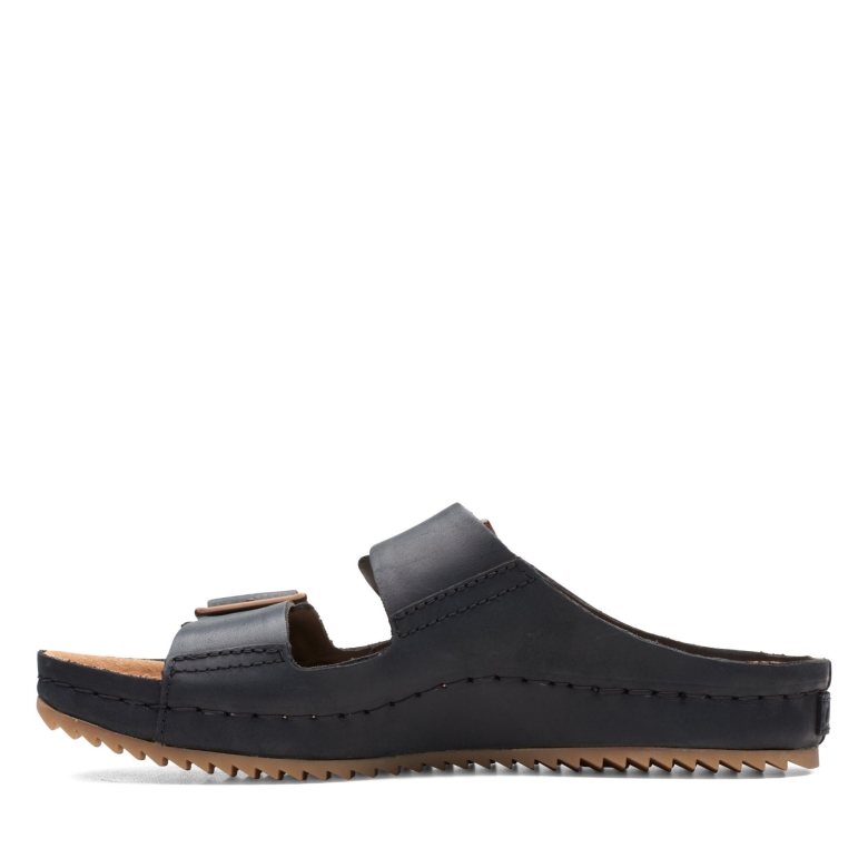 Clarks Schwarzes Leder Brookleigh Sonne