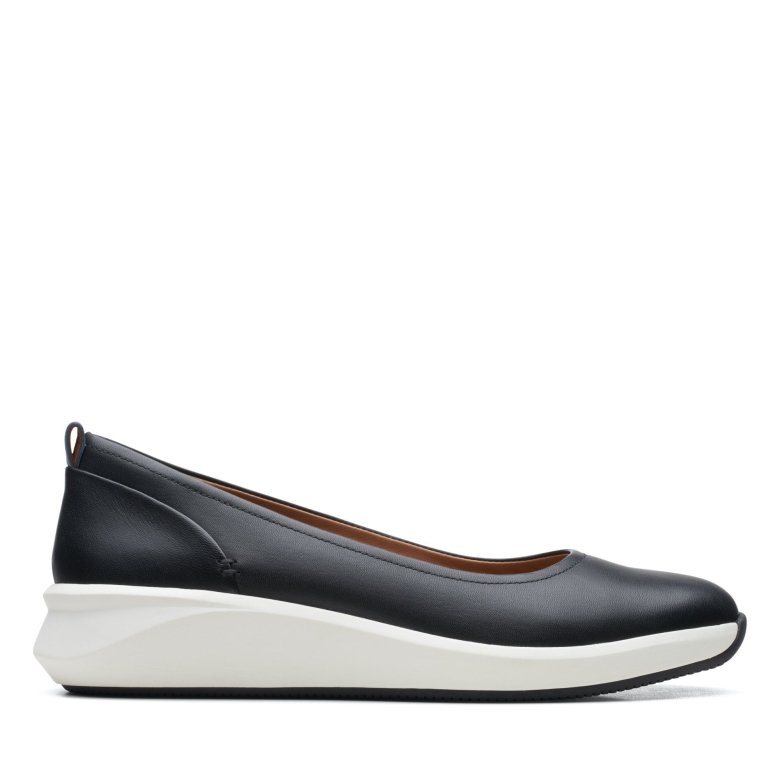 Clarks Un Rio Vibe Schwarzes Leder