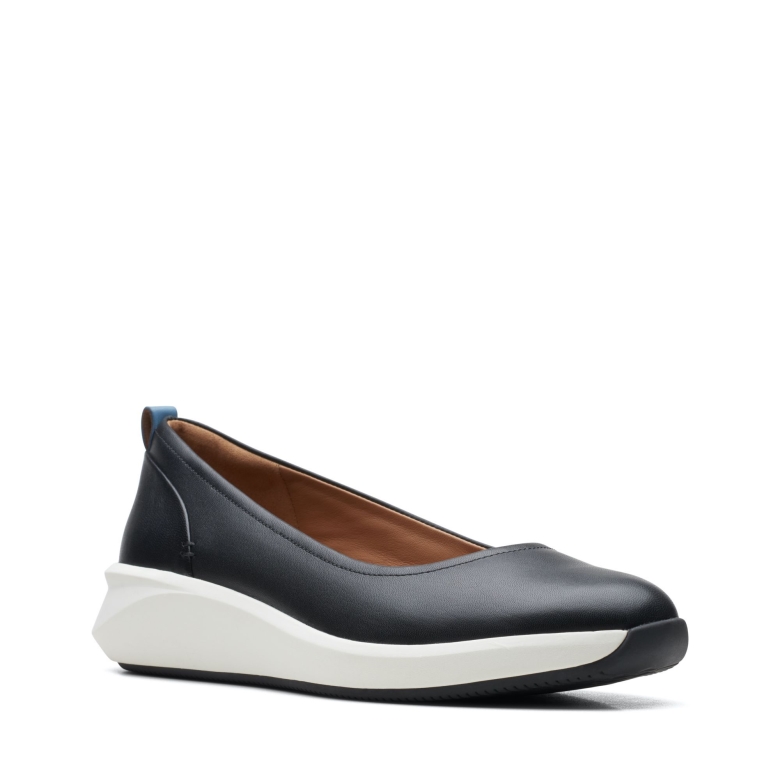 Clarks Un Rio Vibe Schwarzes Leder