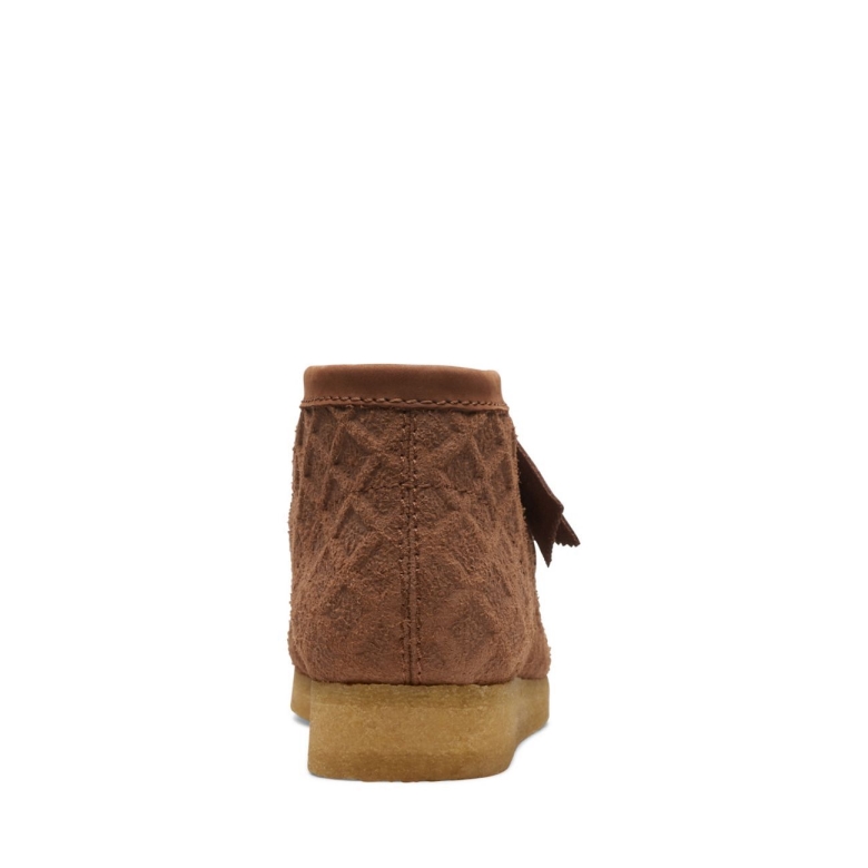 Braun/roter Wallabee-stiefel Von Clarks