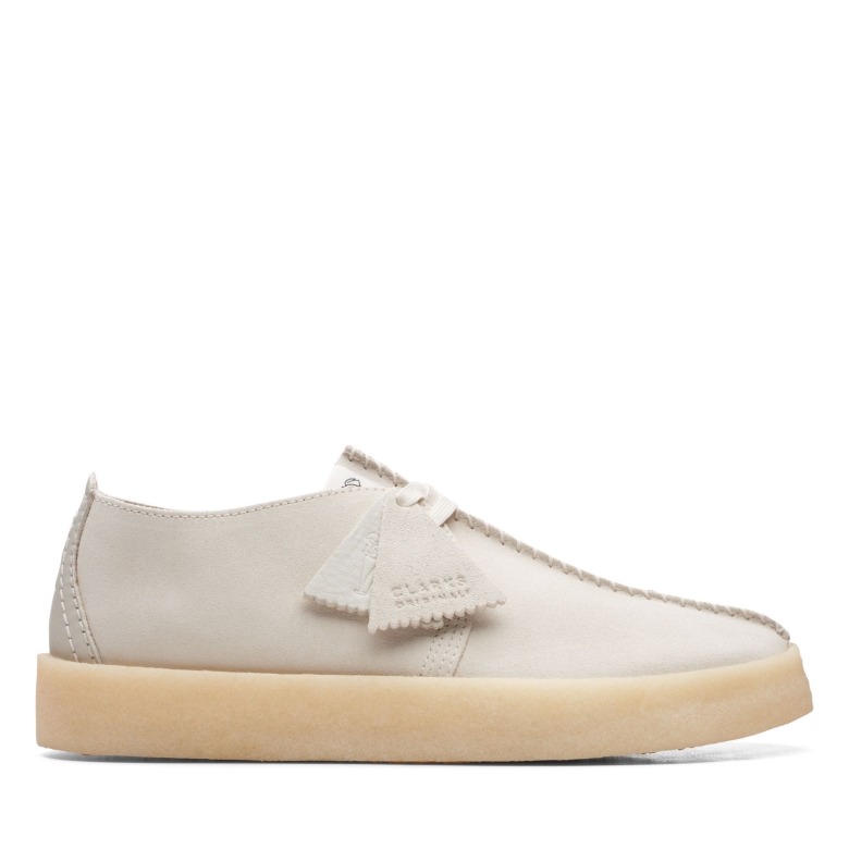 Clarks Wanderbecher Aus Weißem Wildleder