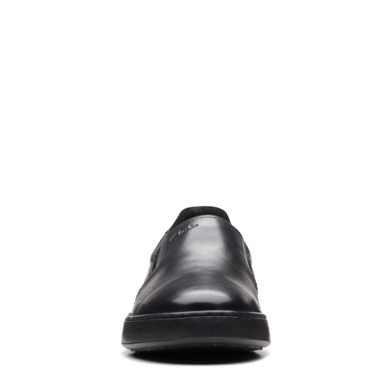Court Lite Slip Aus Schwarzem Leder Clarks