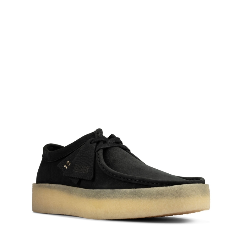 Wallabee Cup Clarks Schwarz Nubuk