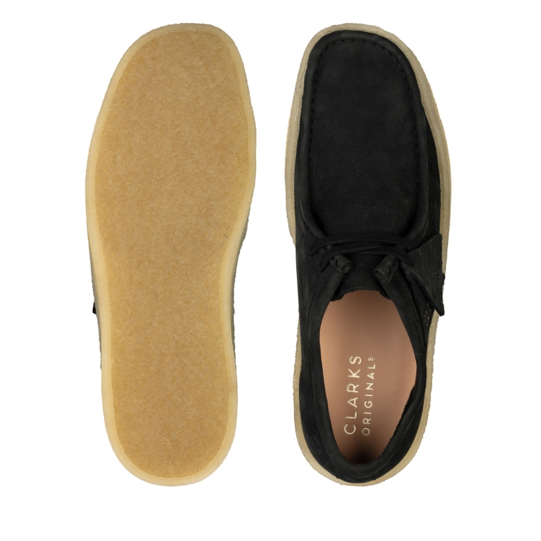 Wallabee Cup Clarks Schwarz Nubuk