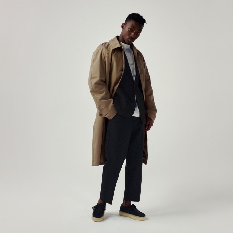 Wallabee Cup Clarks Schwarz Nubuk