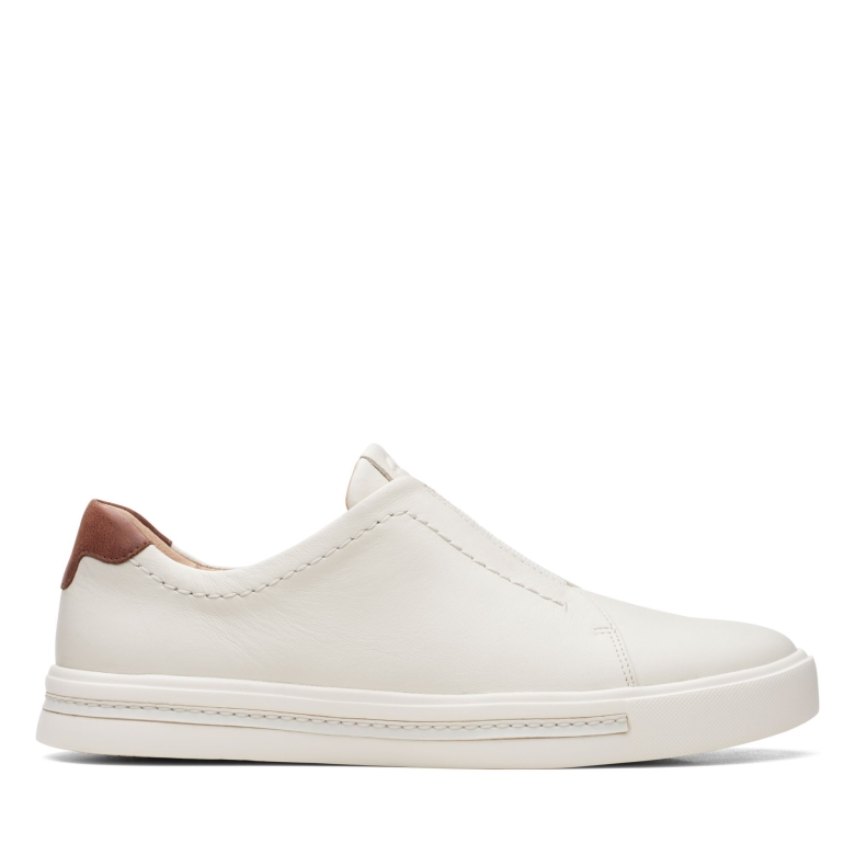 Weißes Leder Clarks Un Maui Easy