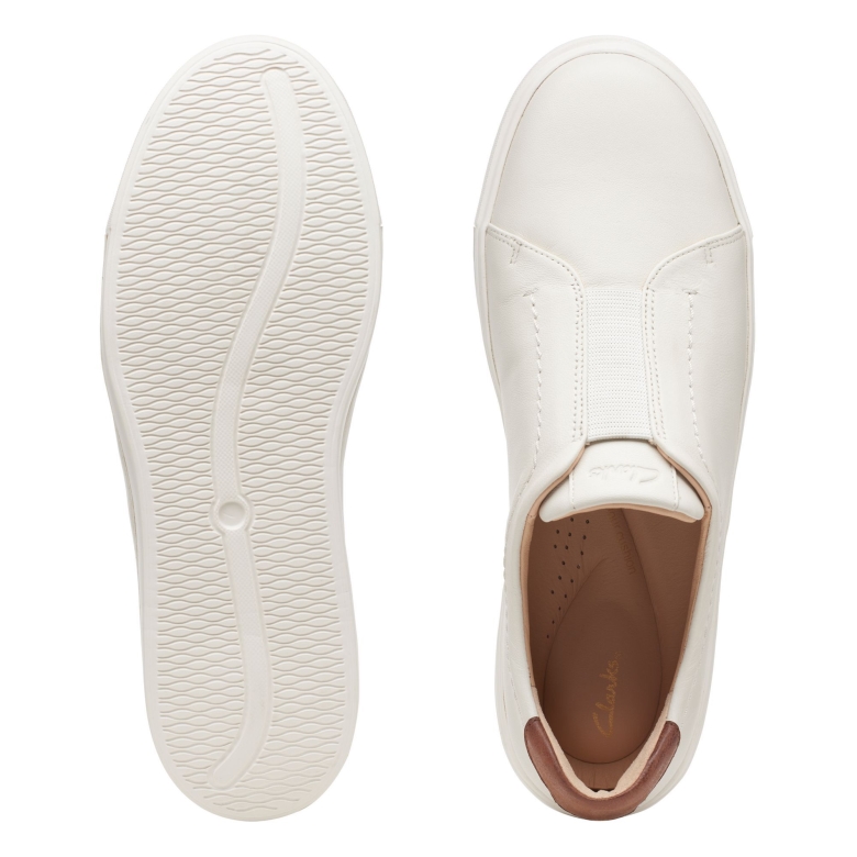 Weißes Leder Clarks Un Maui Easy