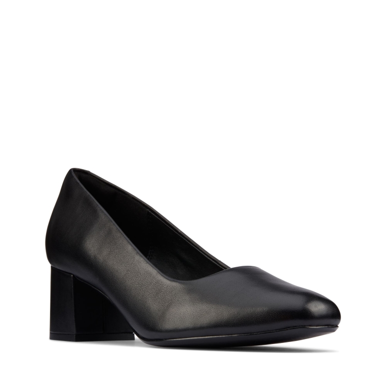 Schwarzes Leder Clarks Sheer 55 Gericht