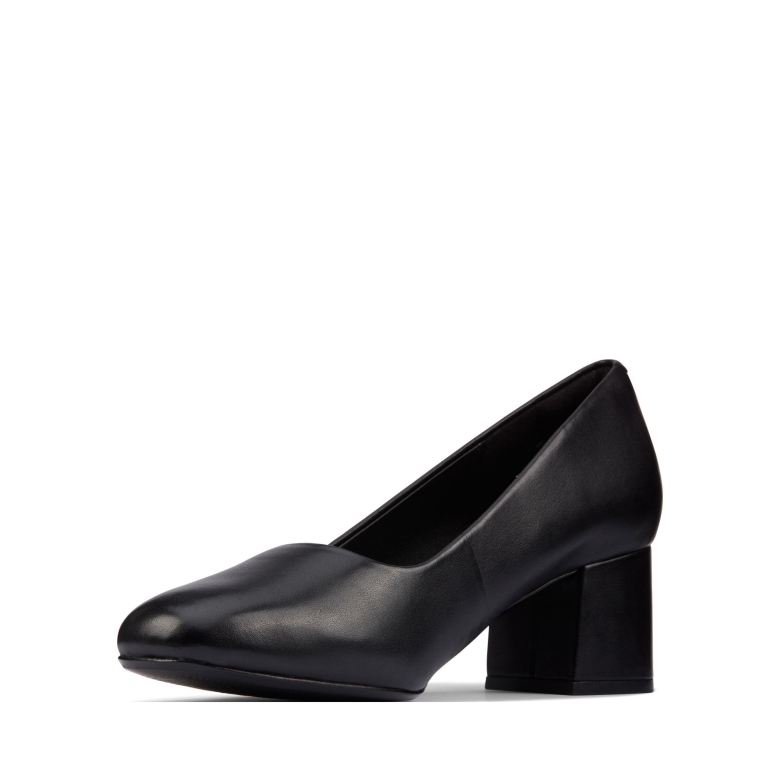 Schwarzes Leder Clarks Sheer 55 Gericht