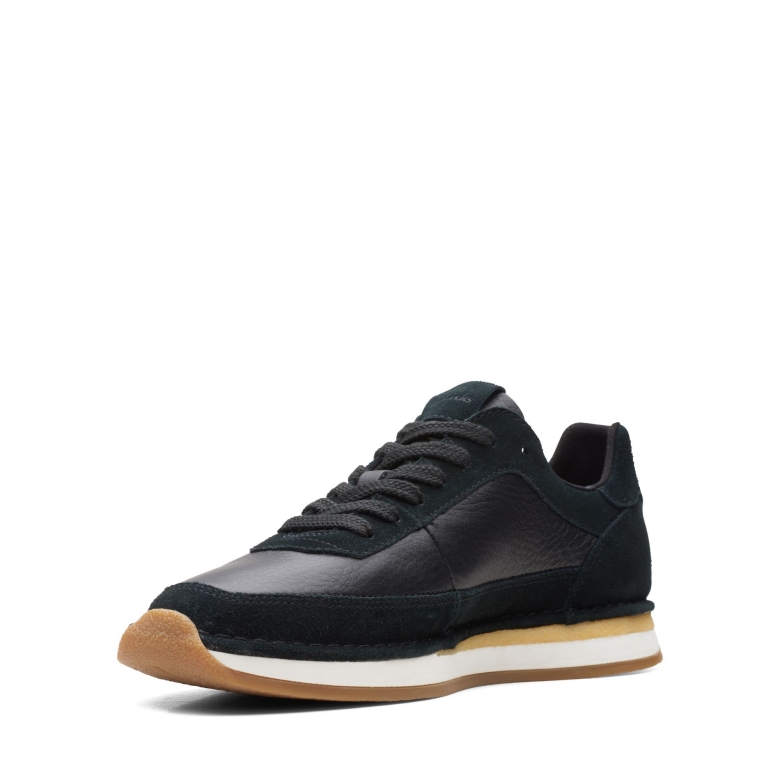 Schwarze Kombi Clarks Craft Run Spitze