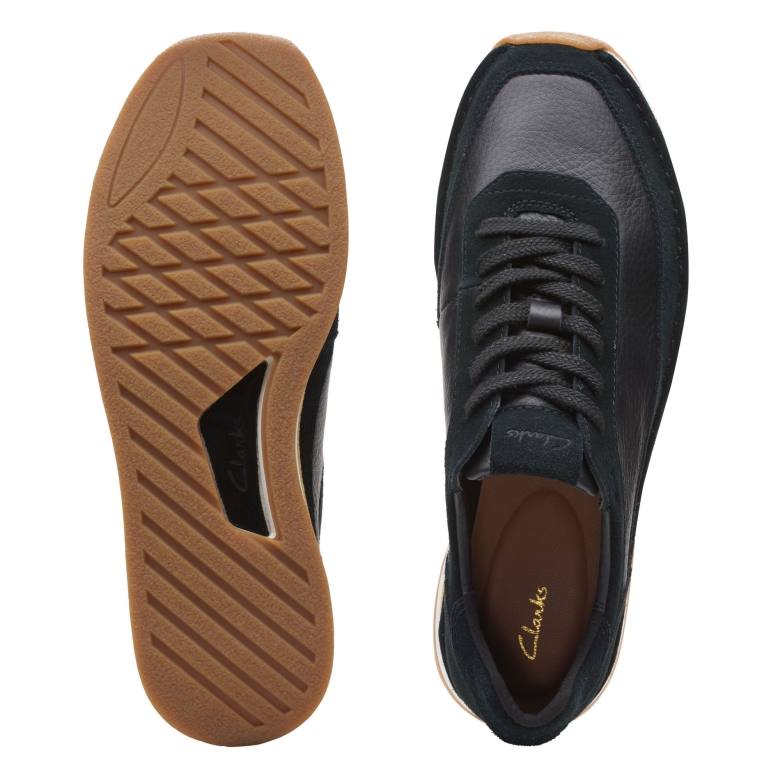 Schwarze Kombi Clarks Craft Run Spitze