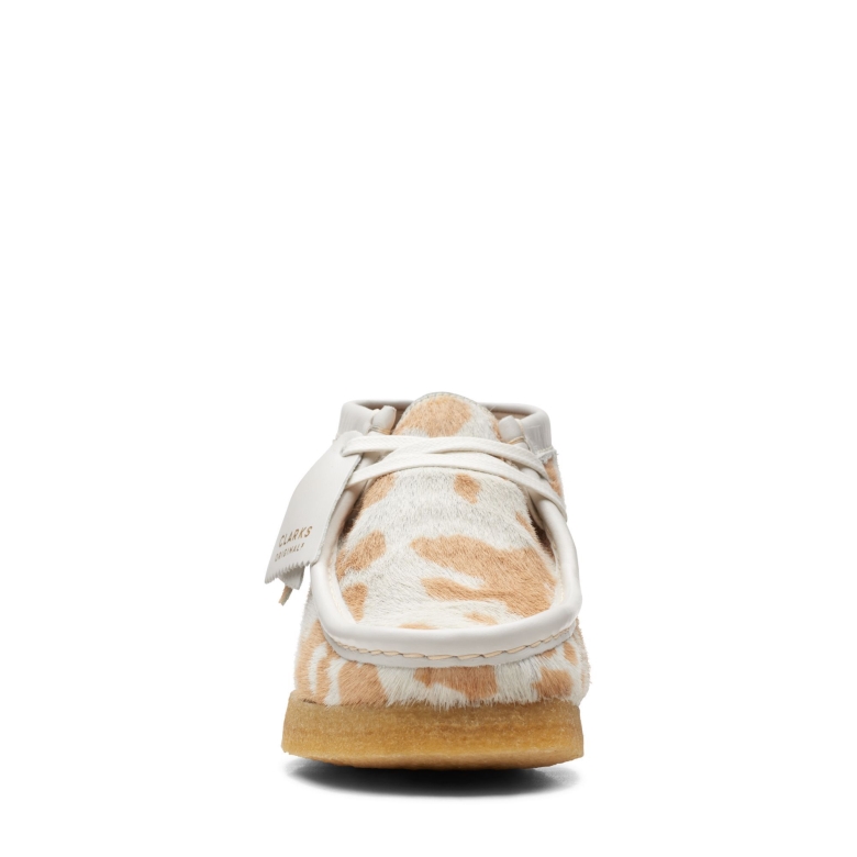 Clarks Wallabee Boots Hellbrauner Kuhaufdruck