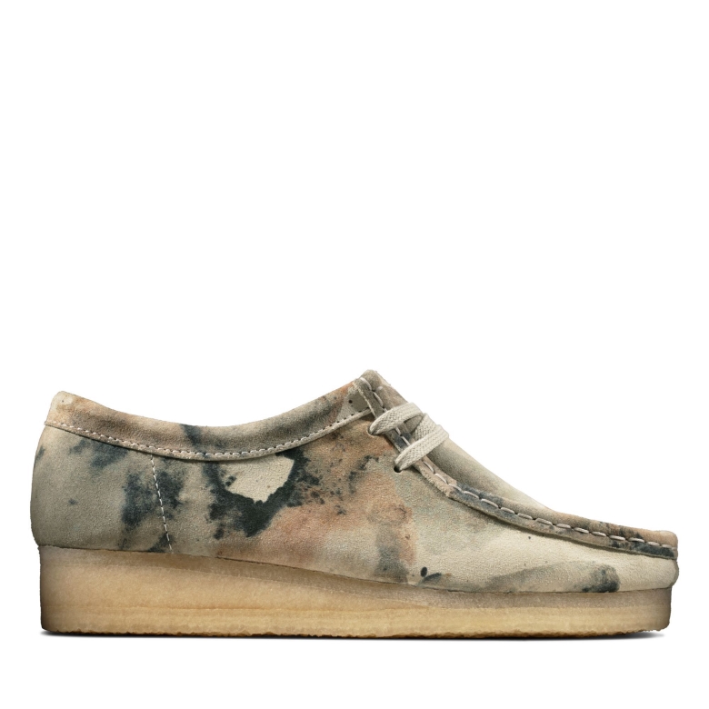 Wallabee Clarks Aus Weißer Camo