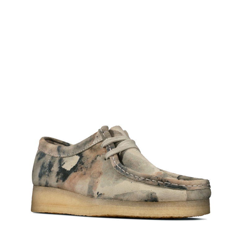 Wallabee Clarks Aus Weißer Camo