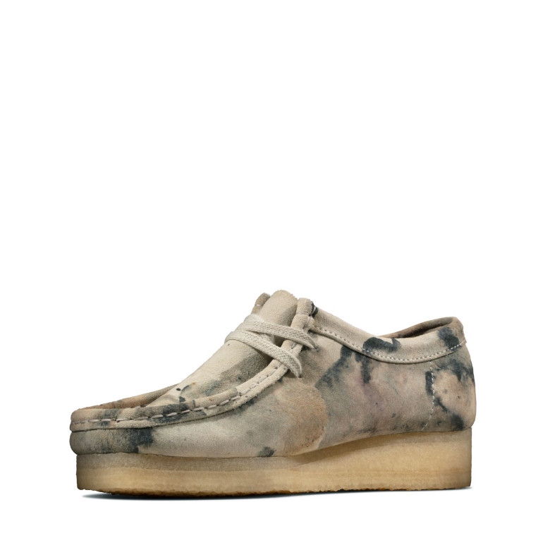 Wallabee Clarks Aus Weißer Camo