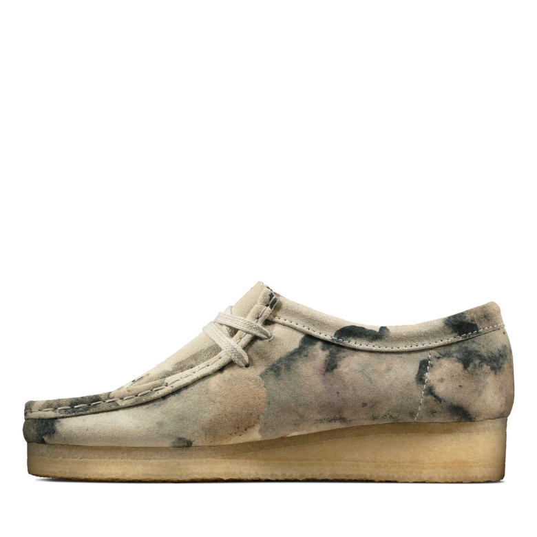 Wallabee Clarks Aus Weißer Camo