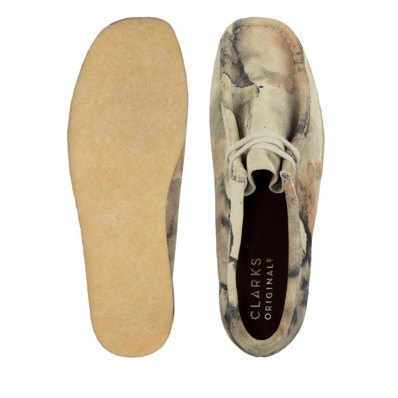 Wallabee Clarks Aus Weißer Camo