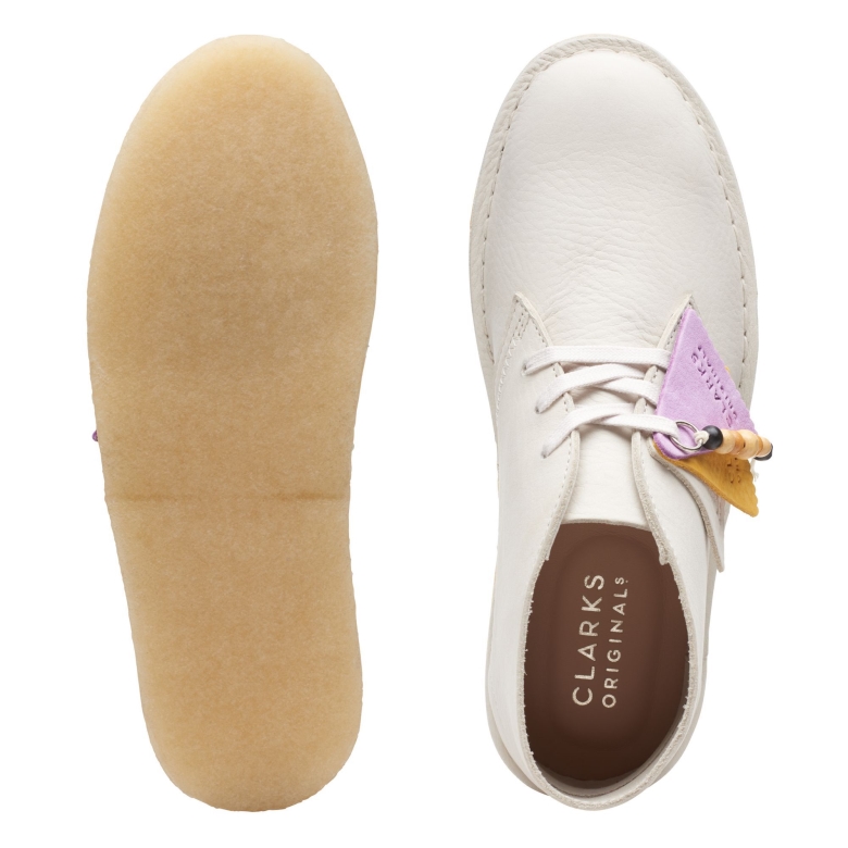 Weiß Nubuk Clarks Wüstenkohle