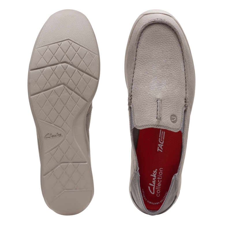 Clarks Overstep Hellgrauer Noppen